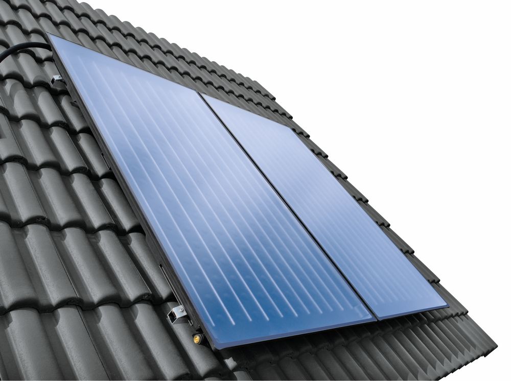 Solarthermie-Anlage auf dem Dach